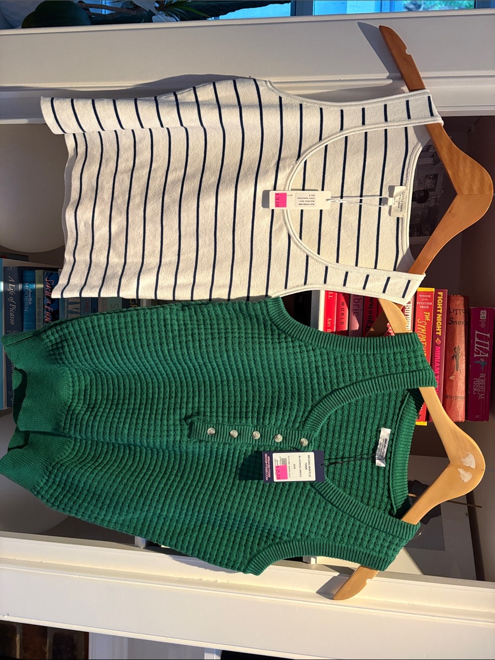 Gentle Fawn White and Navy Striped Tank Top - Picture 4 of 4